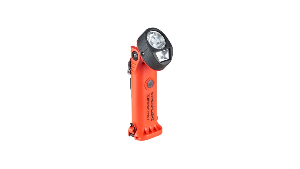 Streamlight Survivor Pivot USB LED Flashlight with Magnet, Rechrgeable, 325 Lumens, Orange, 91838
