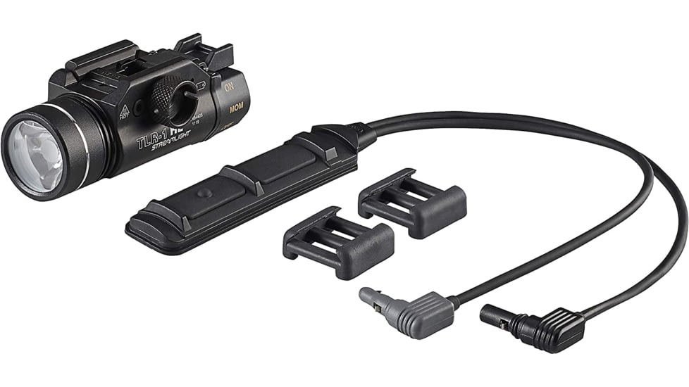 Streamlight TLR-1 HL LED Tactical Weapon Light Dual Remote Kit, CR123A, White, 1000 Lumens, Black, 69889