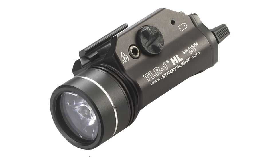 Streamlight TLR-1 HL LED Rail-Mounted Tactical Flashlight, 800 Lumens w/Lithium Batteries, Black, 69260