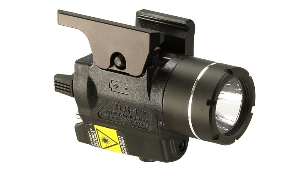 Streamlight TLR-4 Rail Mounted Laser Sight and Flashlight, CR2 Lithium, Red, 170 Lumens, Black, 69241