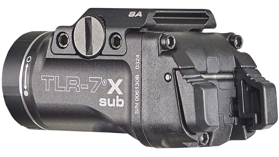 Streamlight TLR-7 X Sub Ultra-Compact LED Tactical Weapon Light, Springfield Armory Hellcat, CR123A, White, 500 Lumens, Black, 69404