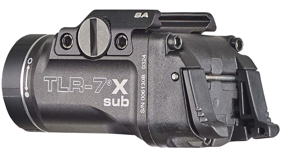 Streamlight TLR-7 X Sub Ultra-Compact LED Tactical Weapon Light, Springfield Armory Hellcat, CR123A, White, 500 Lumens, Black, 69404