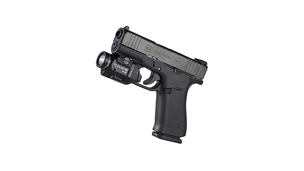 Streamlight TLR-8 Sub For Glock 43X/48 MOS LED Weapon Light w/ Red Laser, CR123A Lithium, White, 500 Lumens, Black, 69411