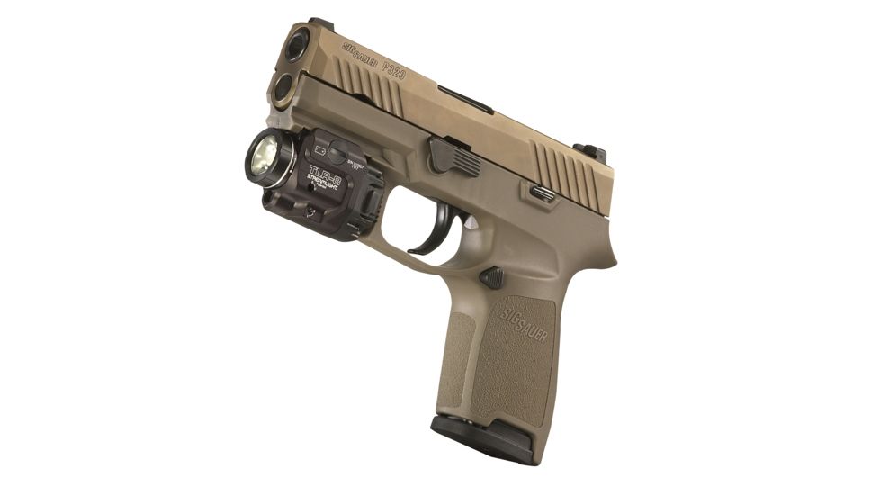 Streamlight TLR-8 Tactical Weapon Light w/Laser Sight, Rail Mounted, 500 Lumen LED, 640-660nm Red Laser, 1 x CR123A Battery, Black, 69410