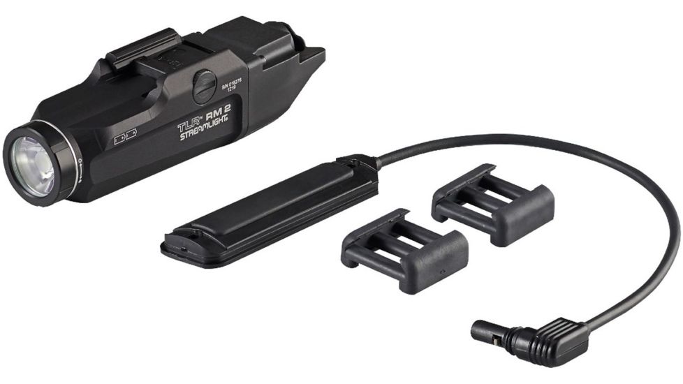 Streamlight TLR Low Profile Lighting System, Gun Light &amp; Remote Pressure Switch, CR123A, White, 1000 Lumens, Black, 69450