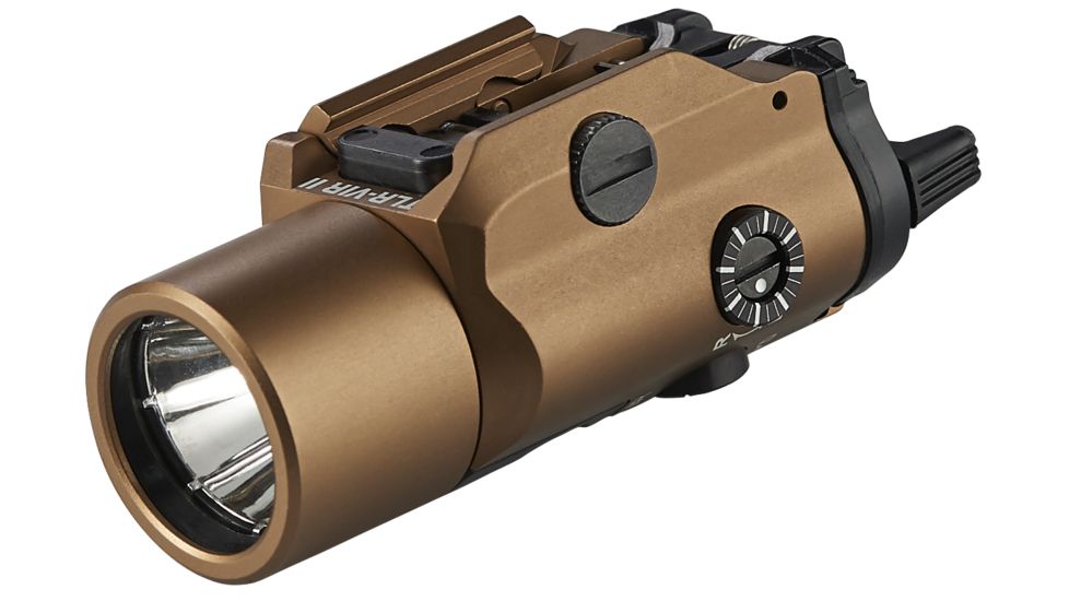 Streamlight TLR-VIR II Weapon Flashlight and IR Laser , CR123A, White, 300 Lumens, Coyote, 69191