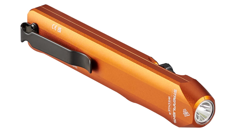 Streamlight Wedge Rechargeable 1000 Lumens LED Flashlight with USB-C Cord, Lanyard, Orange, 88820