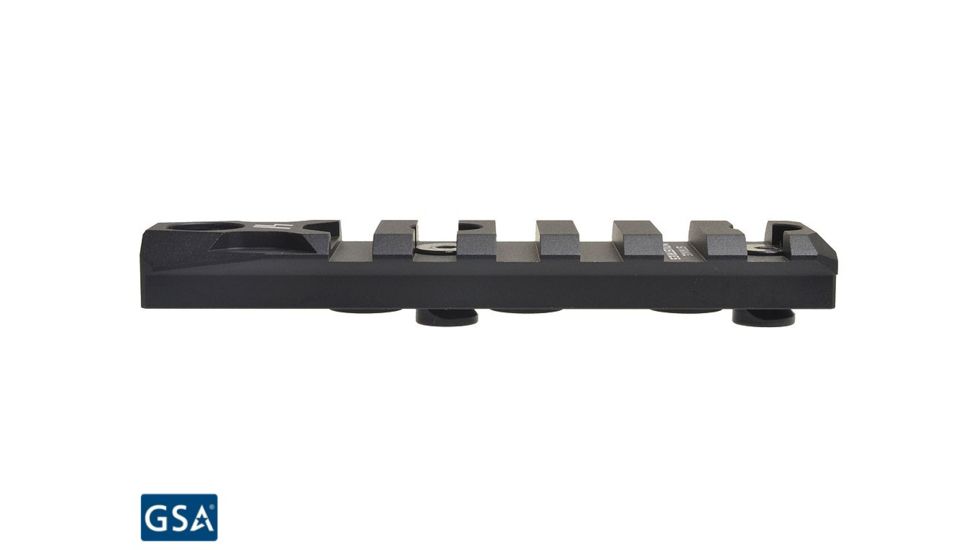Strike Industries 6 Slot Aluminum Keymod Short Rail Section-QD Featured, Black SI-KMARS-6-QD