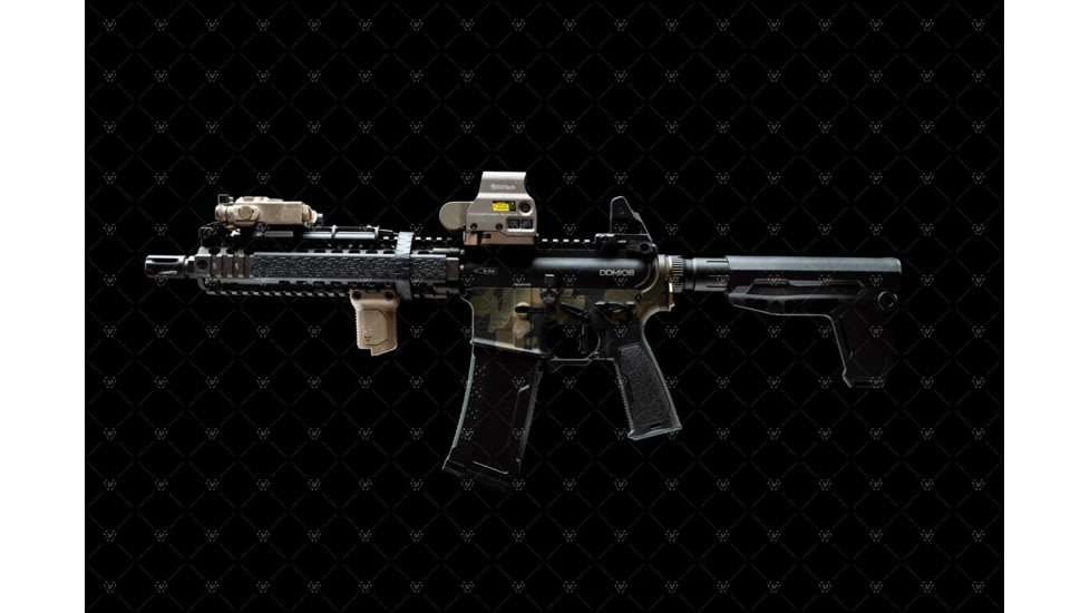 Strike Industries Angled Vertical Short Grip with Cable Management for 1913 Picatinny Rail, FDE, SI-AR-CMAG-RAIL-S-FDE