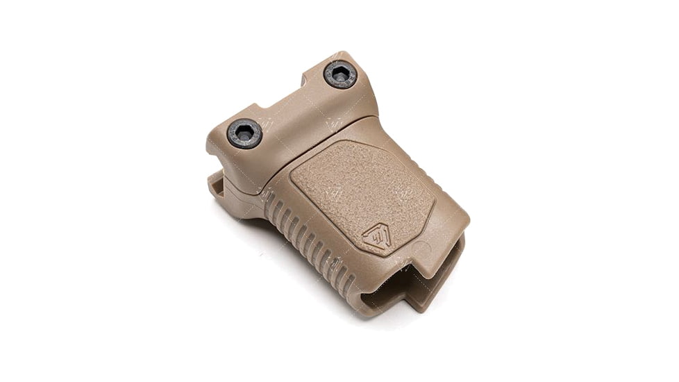 Strike Industries Angled Vertical Short Grip with Cable Management for 1913 Picatinny Rail, FDE, SI-AR-CMAG-RAIL-S-FDE