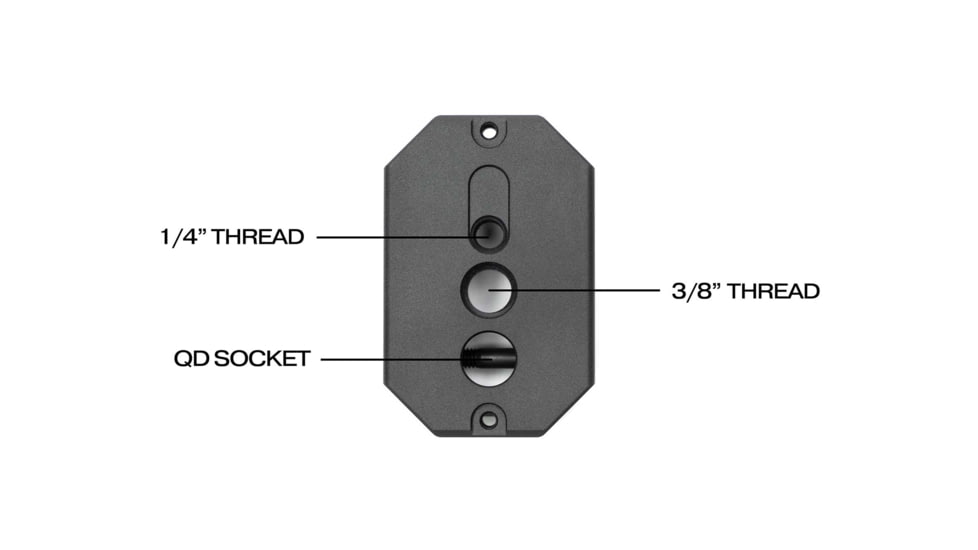 Strike Industries ARCA QD Picatinny Adatper, 1/4in and 3/8in Threads, Black, One Size, SI-ARCA-TRI-PADA-BK