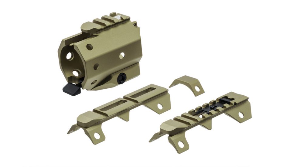 Strike Industries Gridlok Front&amp;Rear Sights, FDE, One Size, 708747548839