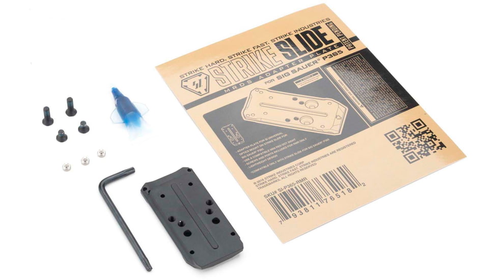 Strike Industries Slide MRDS Adapter Plate for P365, Black, SI-P365-RMR