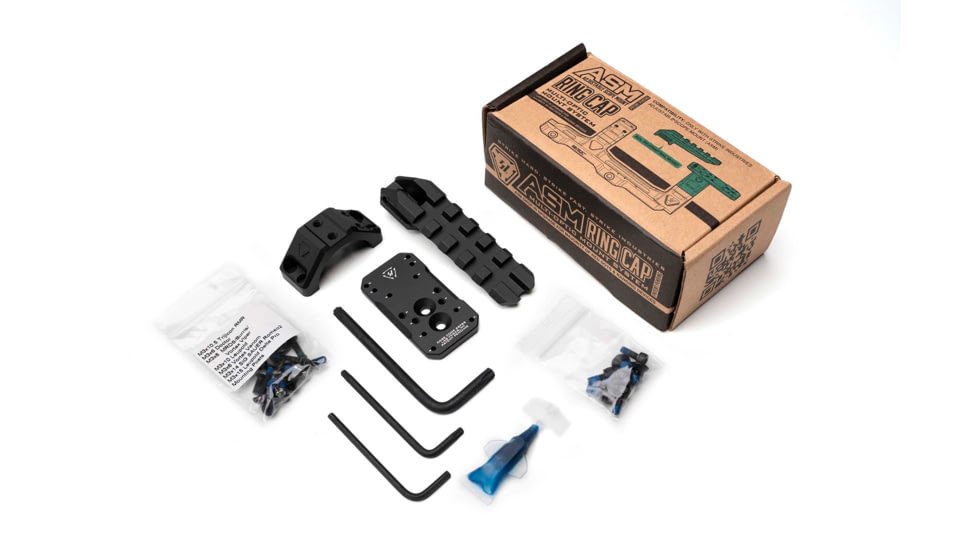 Strike Industries Strike ASM Ring Cap Multi-Optic Mount System, Black, SI-STRIKE-ASM-OM