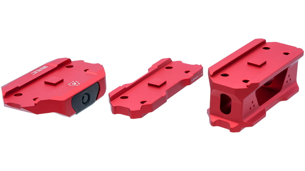 Strike Industries T1 Riser Mount for AR Platforms, Steel, TIII Hard Anodize, 2.3 oz, Red, One Size, SI-T1-RISER-RED
