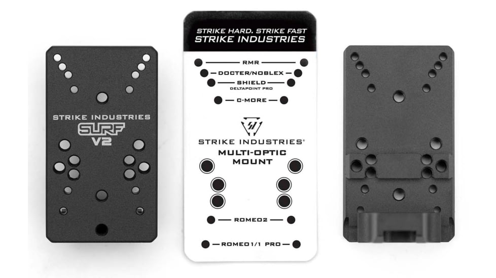 Strike Industries Version 2 Scorpion Universal Reflex Mount, Glock, Black, One Size, SI-G-SURF-V2