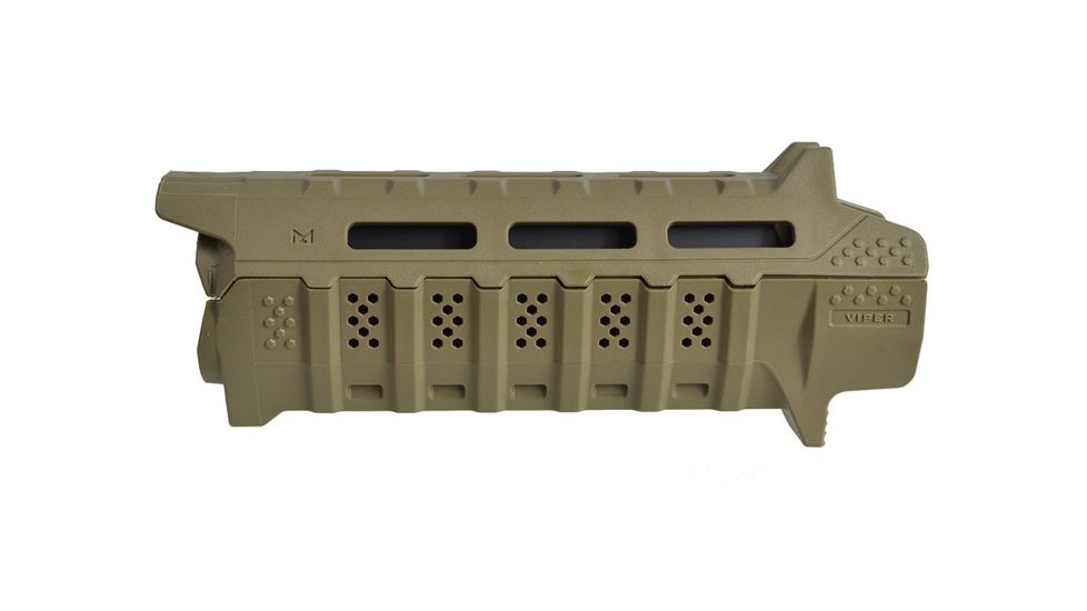 Strike Industries Carbine Length Handguard with Heat Shield, FDE/Black, SI--HG-CFDE-BK