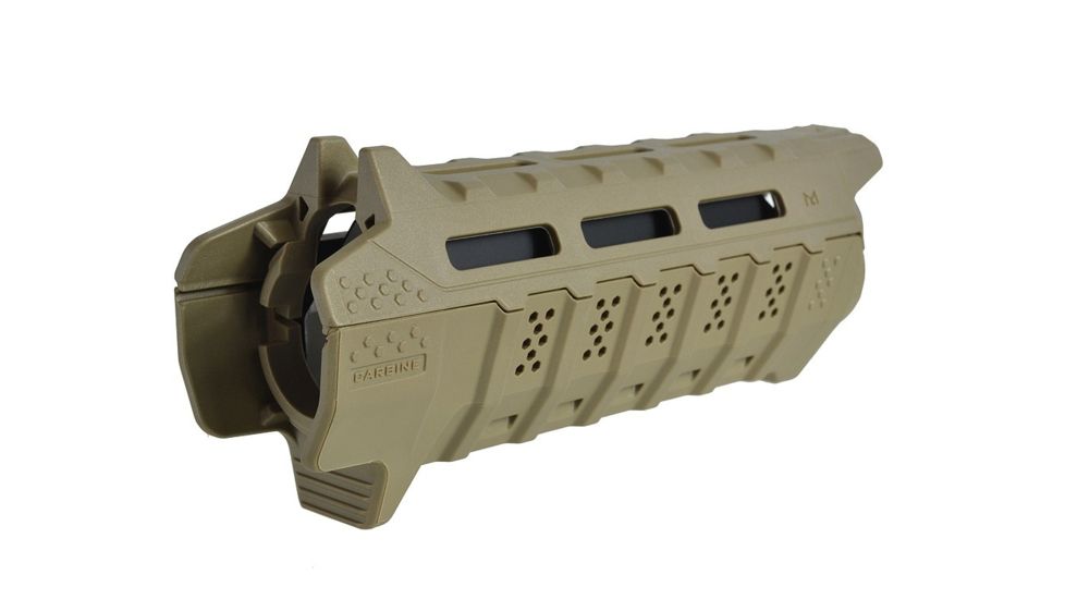 Strike Industries Carbine Length M-LOK Handguard, Black/FDE, One Size, SI-STRIKE-HG-CFDE-BK, FDE / Black, One Size, SI-STRIKE-HG-CFDE-BK