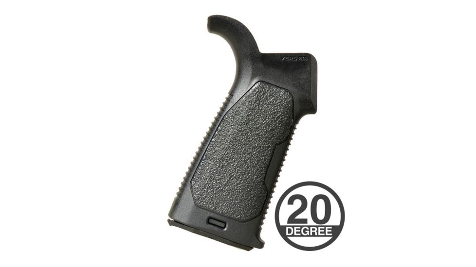 Strike Industries Enhanced Pistol Grip, AR-15/AR-10, 20 degree, Black, SI-AR-VEPG-20