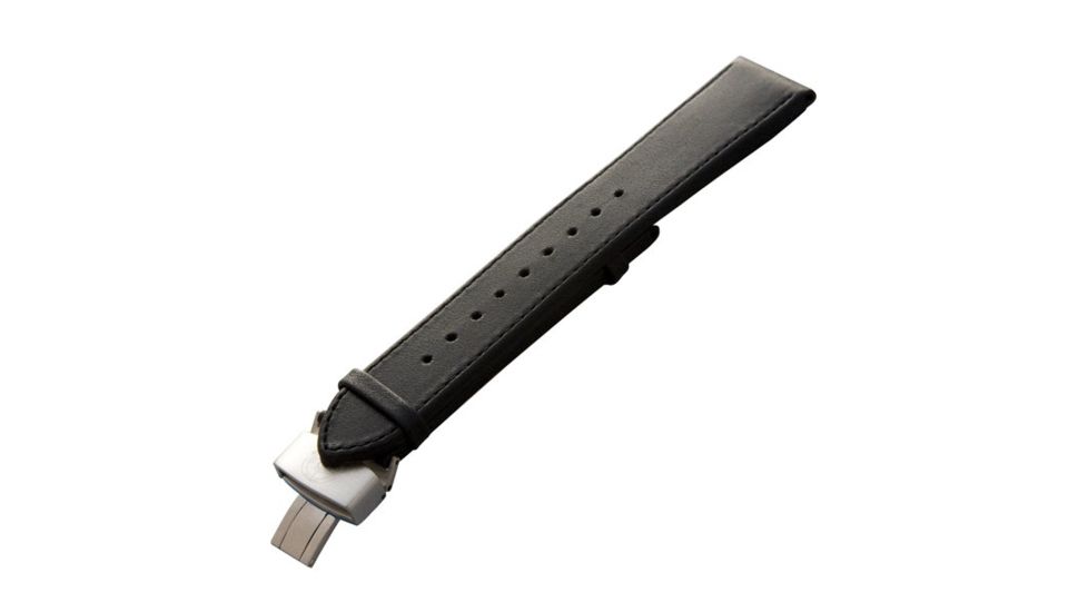 Stryker Watch Leather Strap, Brushed S/S Hardware, Black, NO WX012