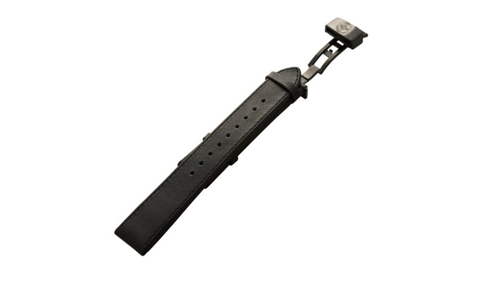 Stryker Watch Leather Strap, IP Black Hardware, Black, NO WX011