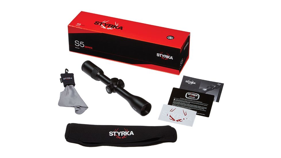 Styrka S5 Series 4.5-14x44mm Waterproof Rifle Scope w/Side Focus,Black,Plex Reticle ST-93040