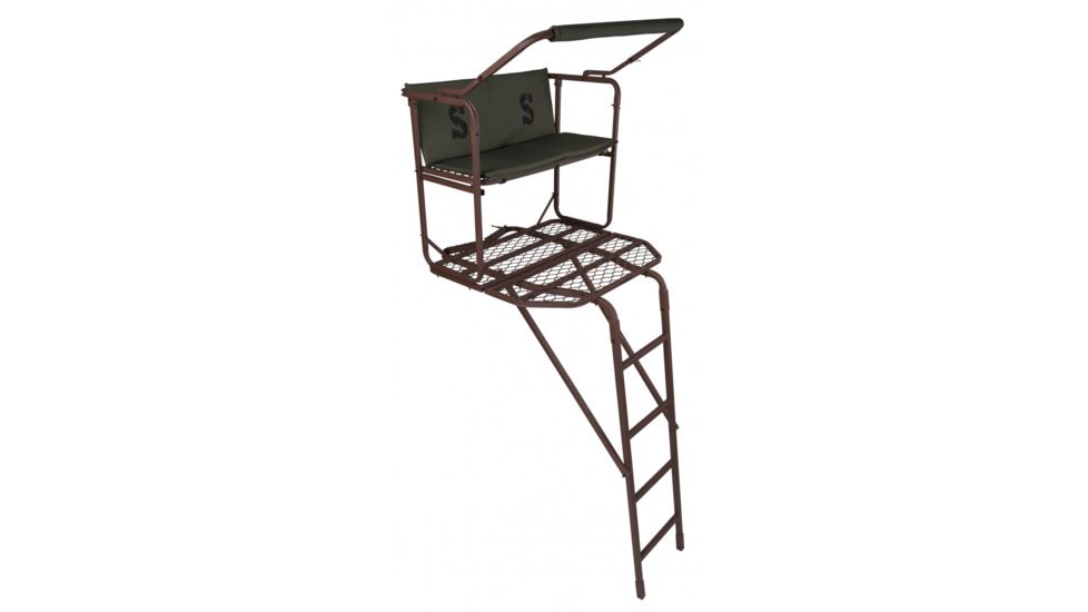 Summit Dual Pro Ladder Stand w/ Two Full Body Fall Arrest Harness Systems, Brown SU82104
