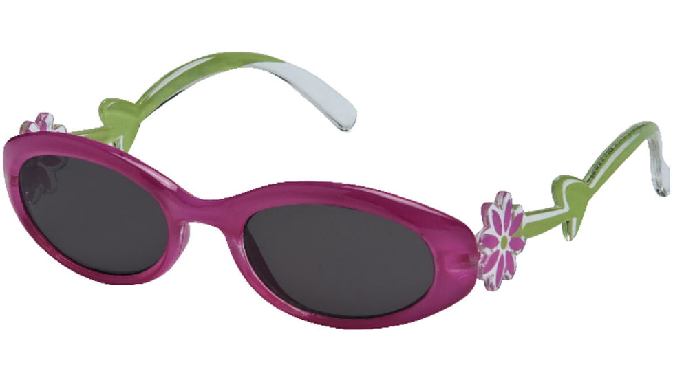 Sunbelt Kidz Blossom Sunglasses, Pink/Green Frame, Smoke Lens