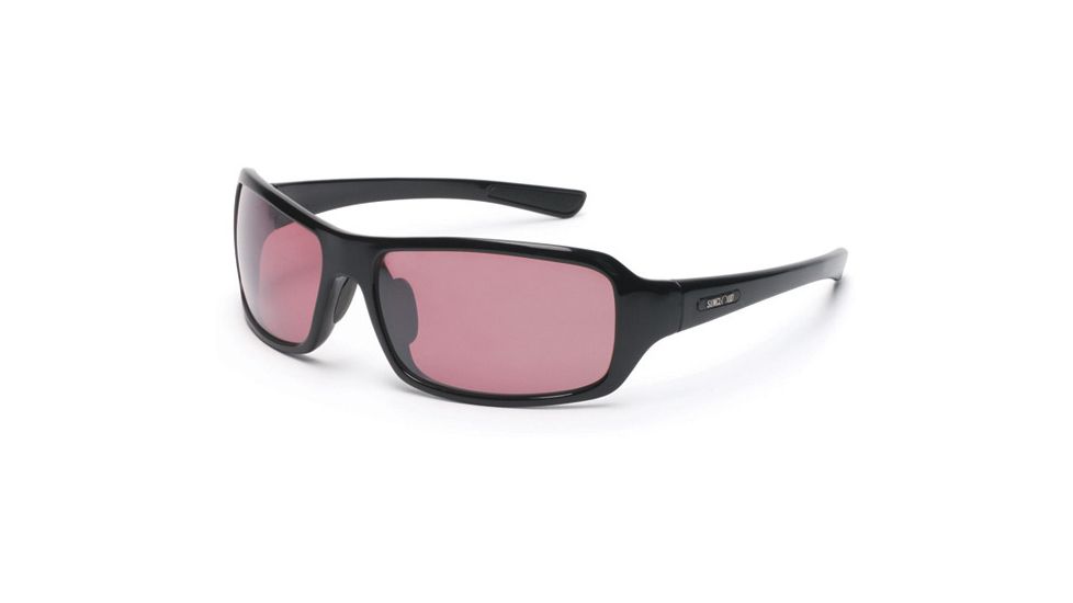 Suncloud Habit Sun Glasses, Black Frame, Rose Polarized Polycarbonate Lens S-HBPPRSBK