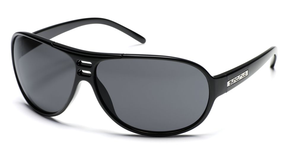 Suncloud Joyride Sun Glasses with Black Frames, Gray Lenses