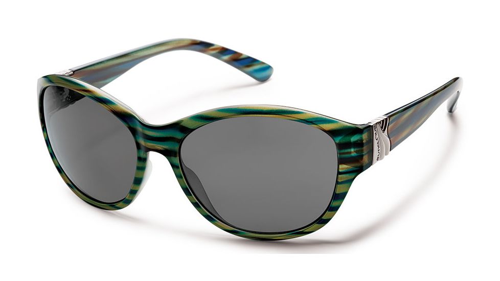 Suncloud Polarized Optics Twilight Sunglasses - Blue Stripe Frame/Gray Polarized Polycarbonate Lens S-TWPPGYBL