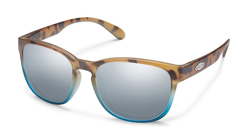 Suncloud Polarized Optics Loveseat Sunglasses-Matte Tortoise Blue Fade-Silver Mirror