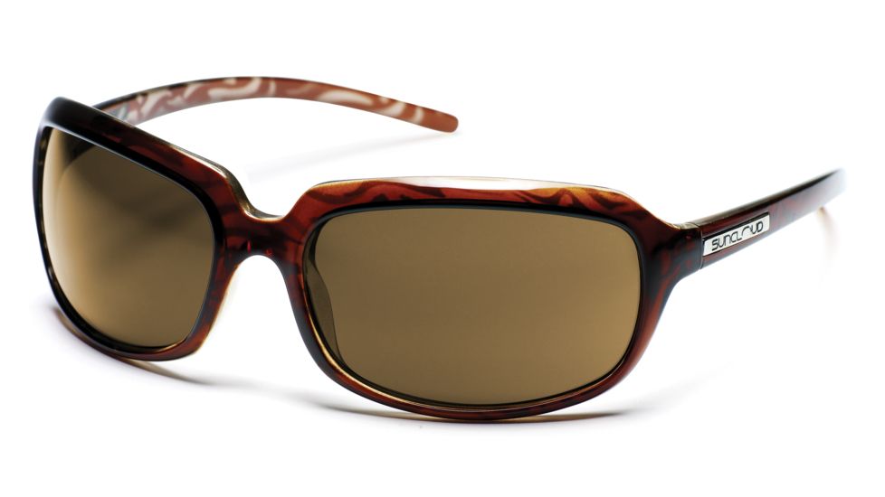 SunCloud Poppy Sunglasses with Cola Backpaint Frames, Brown Lenses
