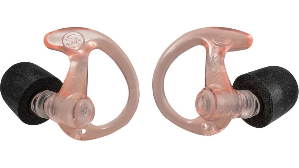 SureFire COMPLY FOAM TIPPED, FULL BLOCK EARPLUGS, MEDIUM, 25 PAIR, CLEAR, Clear, Medium, EP10-MPR-BULK