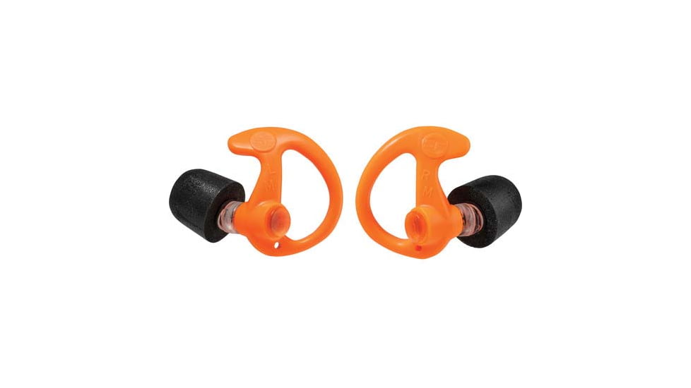 SureFire COMPLY FOAM TIPPED, FULL BLOCK EARPLUGS, MEDIUM, 25 PAIR, ORANGE, Orange, Medium, EP10-OR-MPR-BULK