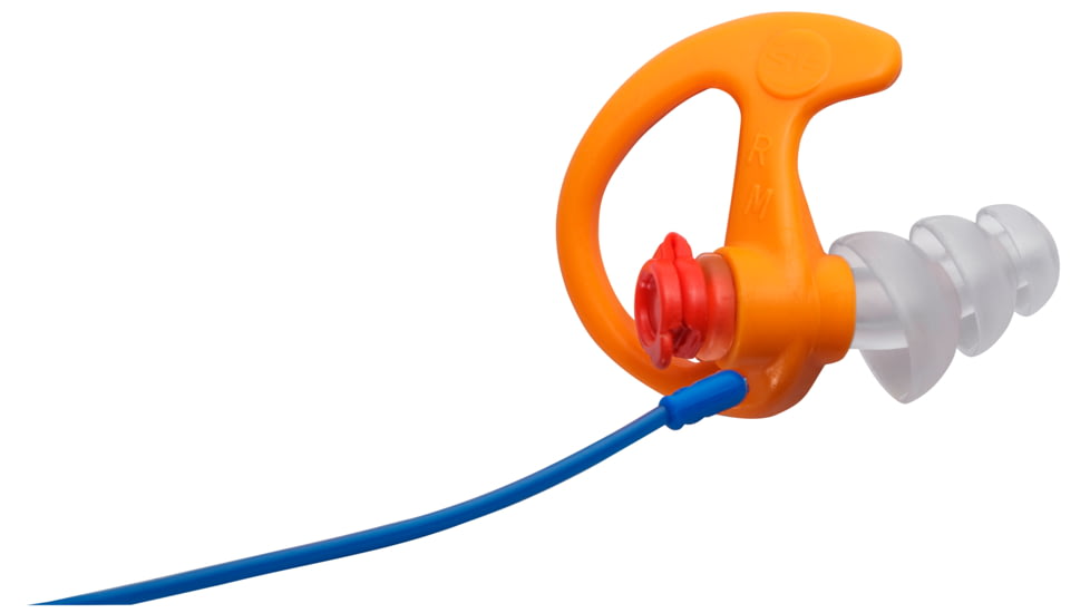 SureFire Triple Flanged, Filtered Earplugs, Medium, 1 Pair, Orange EP4-OR-MPR