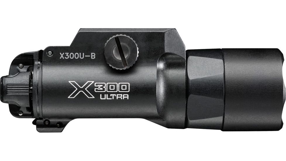 SureFire MasterFire X300 Ultra Weapon Light, 6V, Universal/Picatinny Thumb Screw Rail Mount, 600 Lumens, Z-Xbc Push/Toggle Switch, Black, X300UH-B