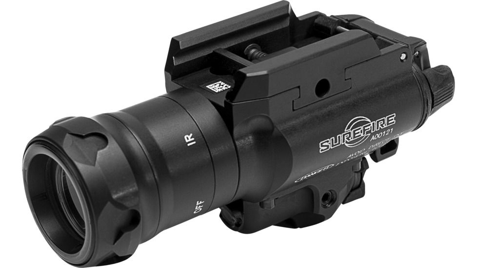 SureFire MasterFire X400 Weapon Light, 123A, White/Infrared, 350 Lumens, Black, X400VH-B-IRC