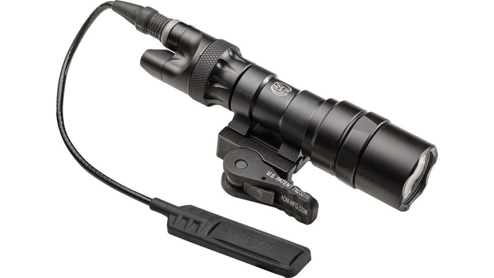 SureFire Scout Light w/Remote Switch, CR123A, ADM Mount, White, 500 Lumens, Black, M322C-BK