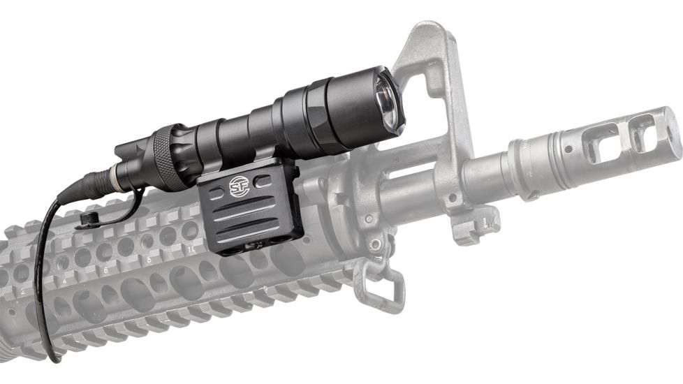 SureFire Scout Light w/Remote Switch, CR123A, RM45 Mount, White, 500 Lumens, Black, M312C-BK