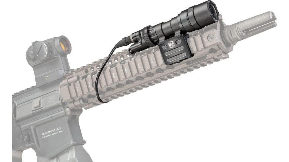 SureFire Scout Light w/Remote Switch, CR123A, RM45 Mount, White, 500 Lumens, Black, M312C-BK