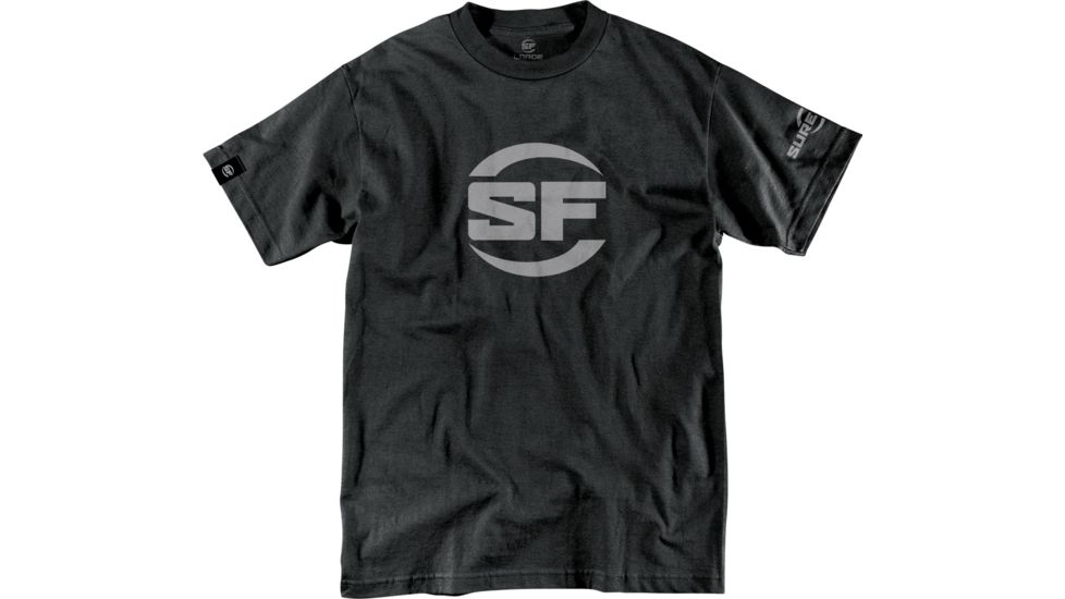 SureFire SF Button Logo T-Shirt - Men's, 100% Cotton, Black, 2XL SST-SFB-BK-2XL