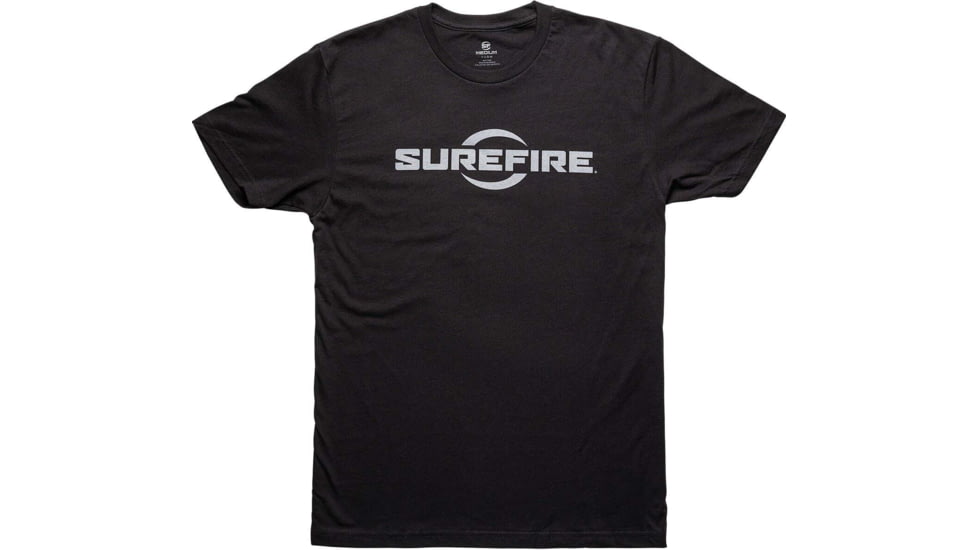 SureFire SF Logo T-Shirt - Mens, 100% Cotton, Black, 2XL, SST-SFL-BK-2XL