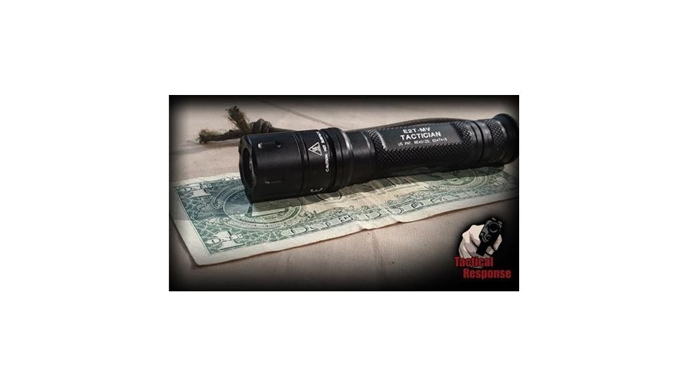 SureFire Tactician LED Flashlight, CR123A, White, 800 Lumens, Black, E2T-MV