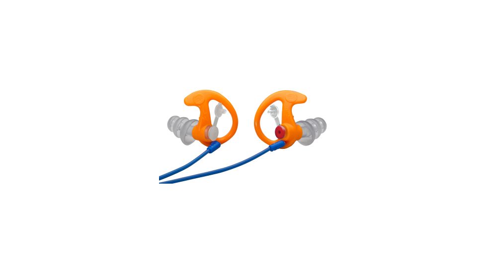 SureFire Triple Flanged, Filtered Earplugs, Large, 1 Pair, Orange EP4-OR-LPR