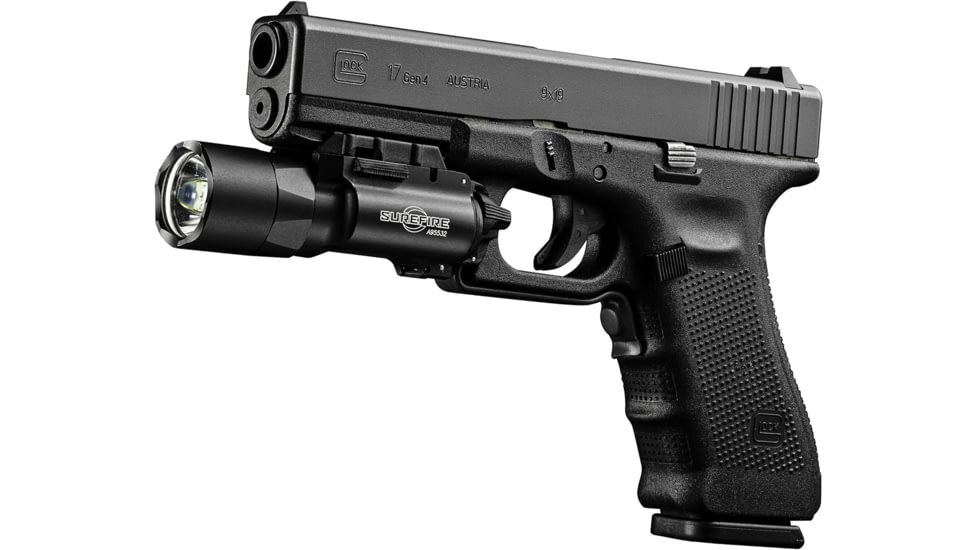 SureFire X300 Ultra LED WeaponLight, 600 Lumens, 1.25 hours Battery Life, for Hand/Long Gun, Black, Stainless, X300U-B-600