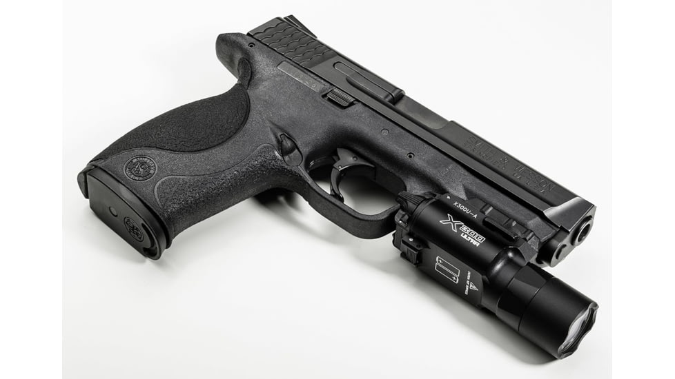 SureFire X300 Ultra LED WeaponLight, 600 Lumens, 1.25 hours Battery Life, for Hand/Long Gun, Black, Stainless, X300U-B-600