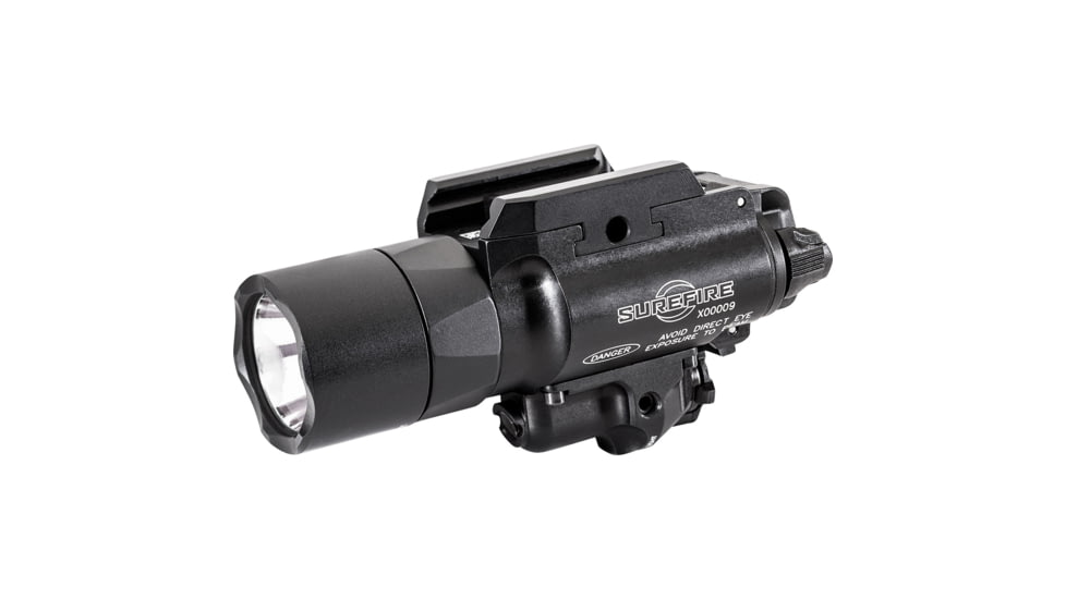 SureFire X400T Turbo Series High-Candela LED Weaponlight, 123A Lithium, Green Laser, 600 Lumens, Black, X400T-A-GN