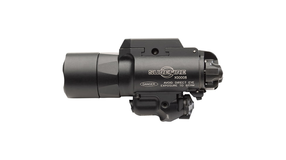 SureFire X400T Turbo Series High-Candela LED Weaponlight, 123A Lithium, Green Laser, 600 Lumens, Black, X400T-A-GN
