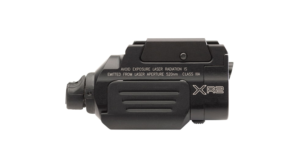 SureFire XR2 Ultra-Compact Rechargeable LED Pistol Light w/ Laser, Rechargeable Lithium Polymer, White Light / Green Laser, 800 Lumens, Black, XR2-A-GN